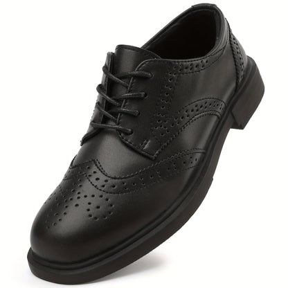 Classic Oxford Style Womens Dress Shoes - Lightweight, Superfine Fiber Upper, Brogue Embellishment, TPR Sole, and Comfortable Plain Toe Design for All-Season Wear