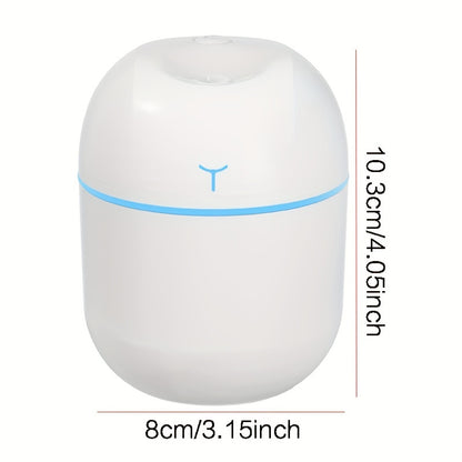 1pc USB Portable Mini Air Humidifier Colorful Humidifier Room Office Desktop Home Car Humidifier, Spray Mute Ultrasonic Scented Diffuser For Skin Moisturizing Hydrating, Car Bedroom Room Office Travel Home Use, Auto Shut Off 2 Spray Modes