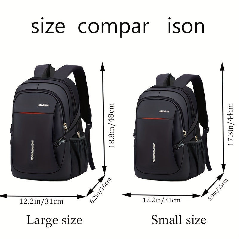 1pc Stylish School Backpack - Spacious & Durable, Simple Everyday Design - Large Capacity for Students & Travelers