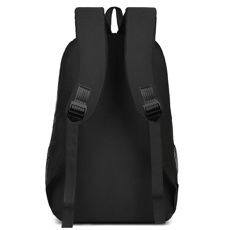 1pc Stylish School Backpack - Spacious & Durable, Simple Everyday Design - Large Capacity for Students & Travelers