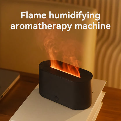 6 Colors Simulated Flame Humidifier, Smoke Design That Simulates The Shape Of A Flame, Used In The Bedroom At Night, Essential Oils Can Be Added As An Air Aromatherapy Diffuser, Suitable For Home, Office, Gifts, Atmosphere Lights