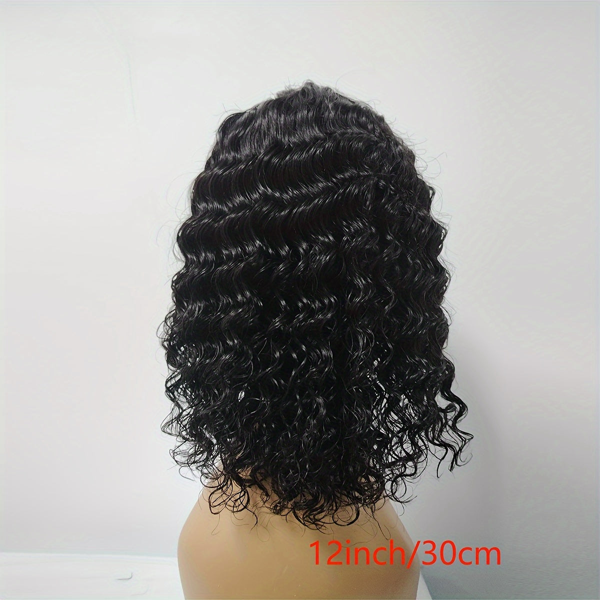 Side Part Human Hair Bob Wig Natural Color Deep Wave Wigs For Women 180% 13*5*1