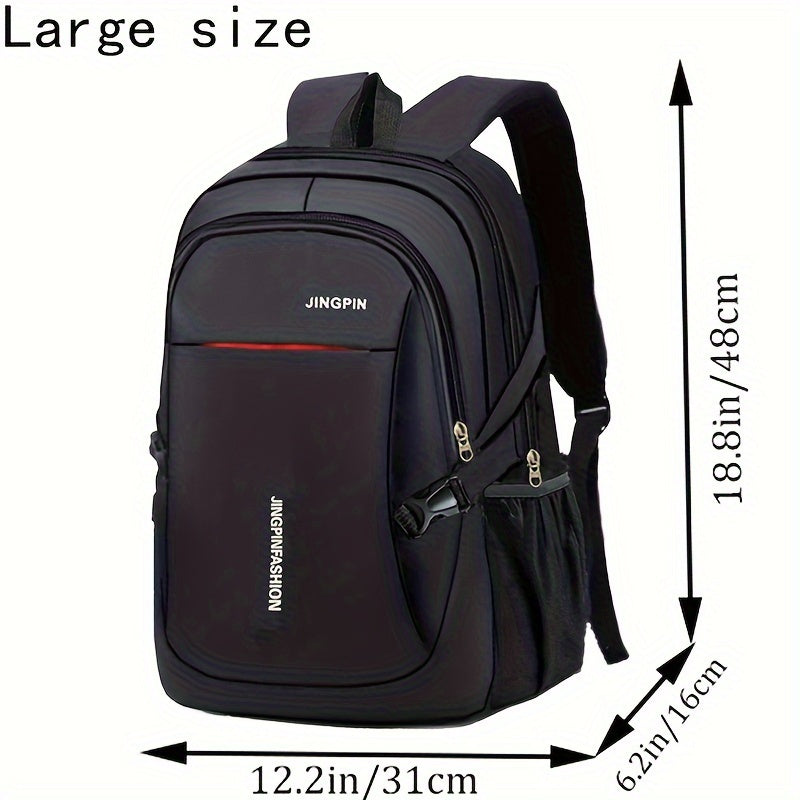 1pc Stylish School Backpack - Spacious & Durable, Simple Everyday Design - Large Capacity for Students & Travelers