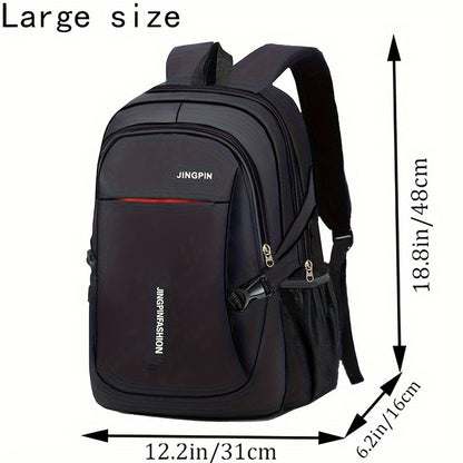 1pc Stylish School Backpack - Spacious & Durable, Simple Everyday Design - Large Capacity for Students & Travelers