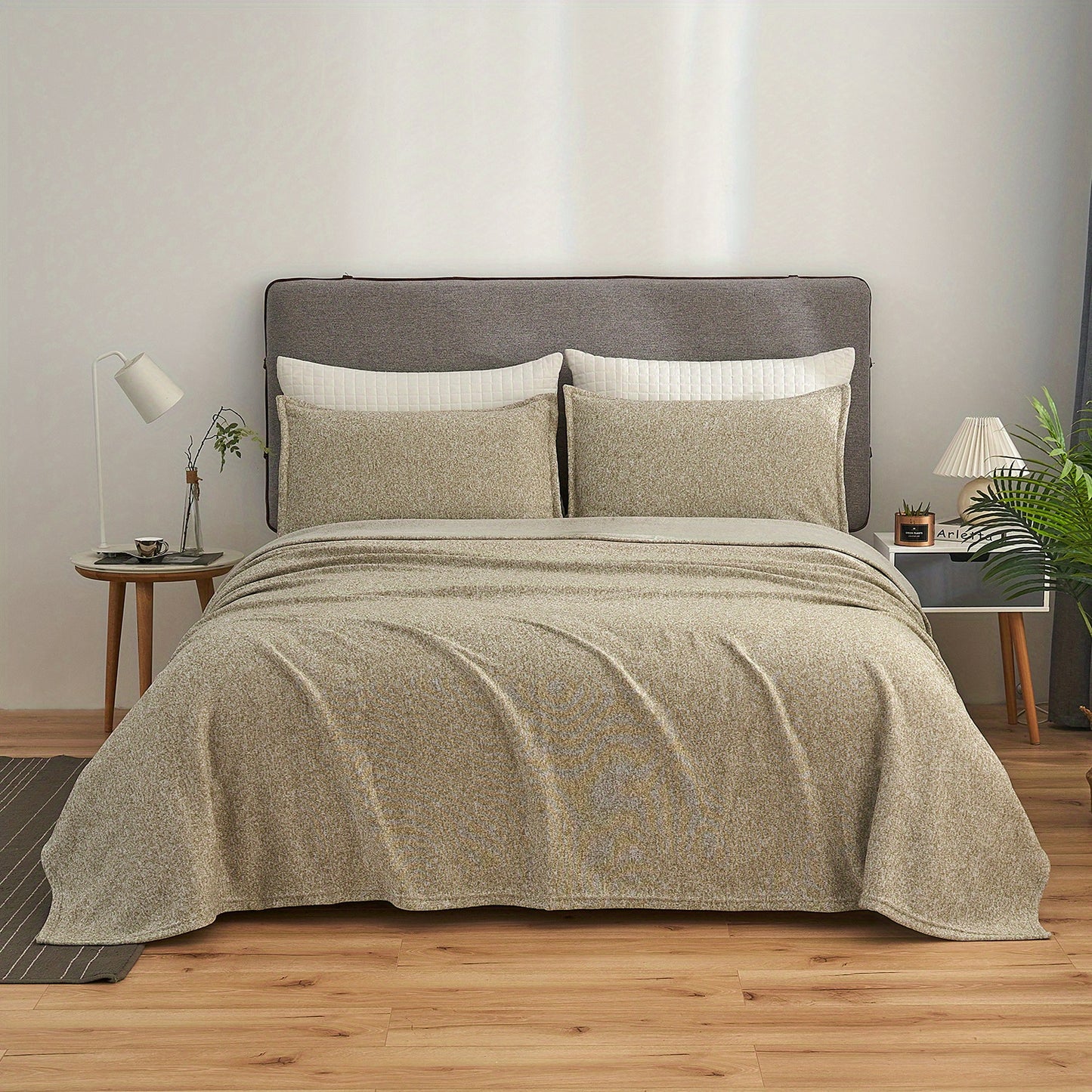 2/3pcs Soft and Breathable Knit Blanket Set for Bedroom and Living Room - Includes 1 Blanket and 1/2 Pillowcase