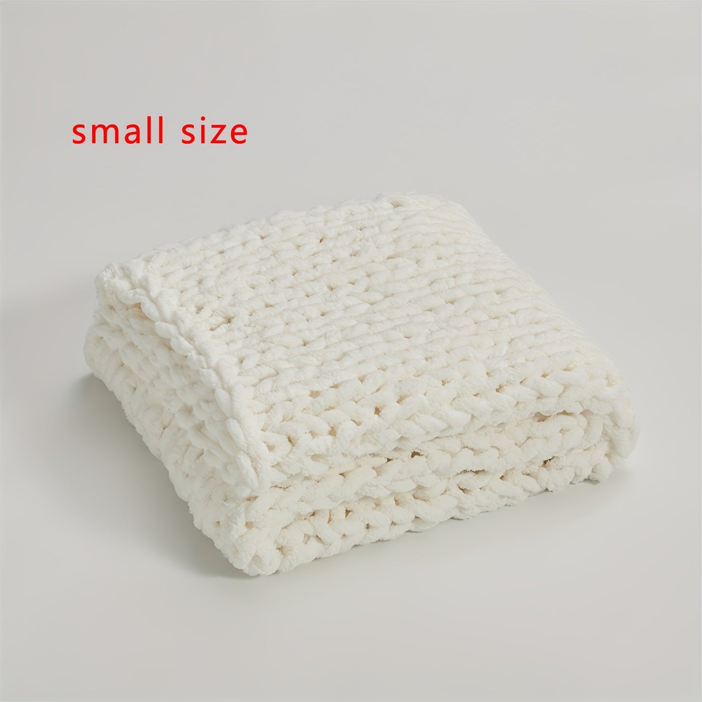 1pc Tight Thick Blanket Handmade Thick Wool Thread Woven Blanket Stick Knitted Blanket Sofa Throw Blanket