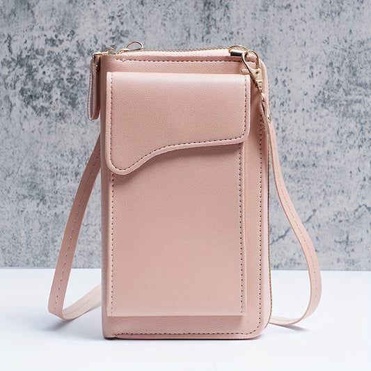 Fashion Mobile Phone Bag, Multifunctional Vertical Wallet, Mini Crossbody Bag & Coin Purse