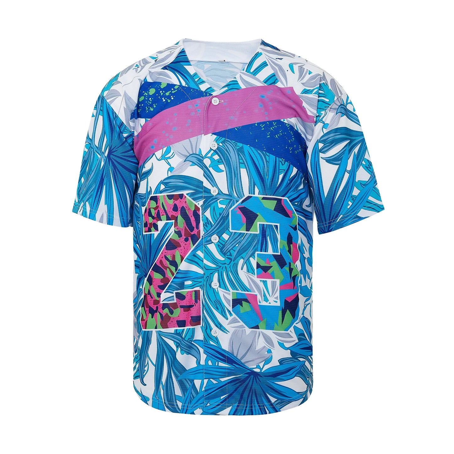 Baseball Jersey West Coast Style 23 Digital Printing High Quality Sports Outdoor Beach Wear Colorful Blue Black Hip-Hop New