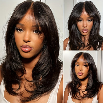 Glueless Straight 13x4 Lace Front Human Hair Wig Transparent Lace Frontal Wigs For Women Natural Wig