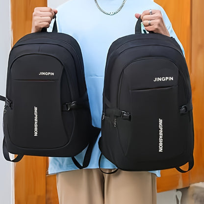 1pc Stylish School Backpack - Spacious & Durable, Simple Everyday Design - Large Capacity for Students & Travelers