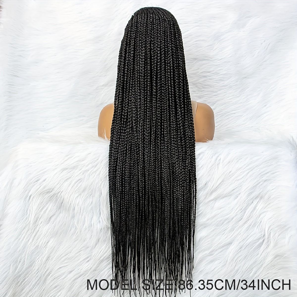 Flawless Synthetic Lace Braids Wig - Easy Style, Heat Resistant - Perfect for Beginners & Fashion-Forward Women