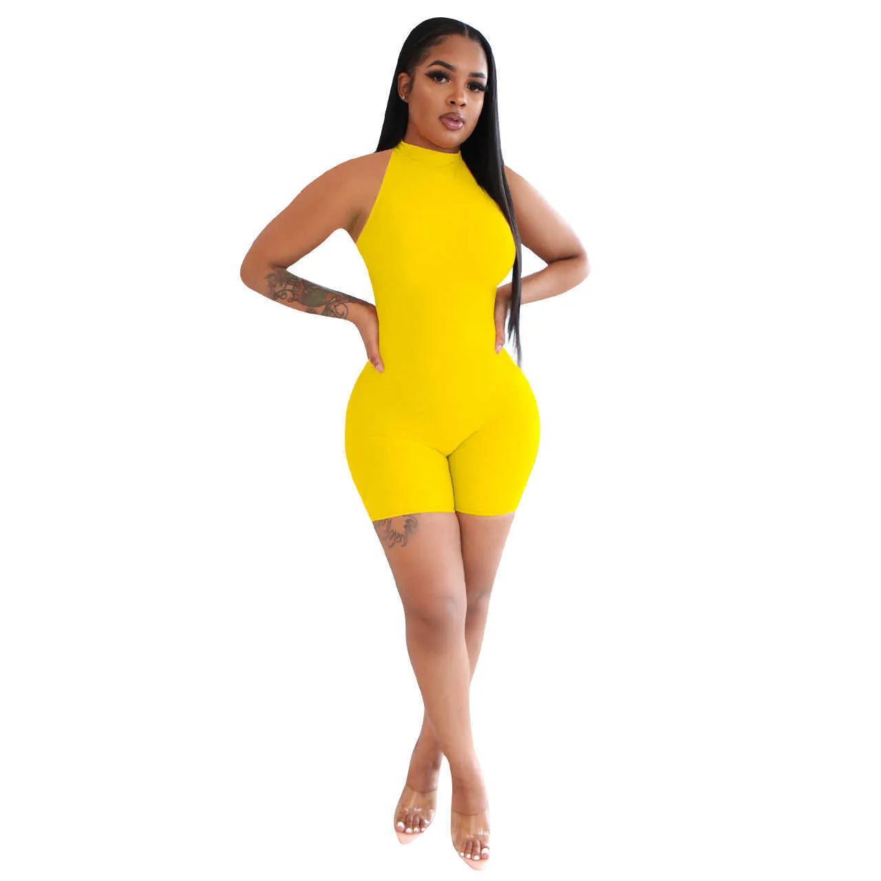 Designers summer jumpsuits Women Clothes  women's sleeveless off shoulder slim Jumpsuit amp rompers short