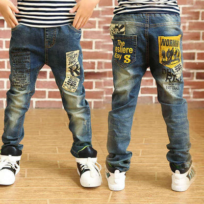 New Children's Clothing Boys Jeans Pants Spring Autumn Kids 3 To 14 Years Old Korean Baby Boy Casual Denim Long Trousers G1220