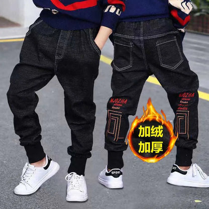 Baby Trousers Girls Boys Jeans Demin Legging Elastic Menina Blue/Black Pants Children Cotton Trouser For Kids Clothes 1 2 3 4 5 6 Years