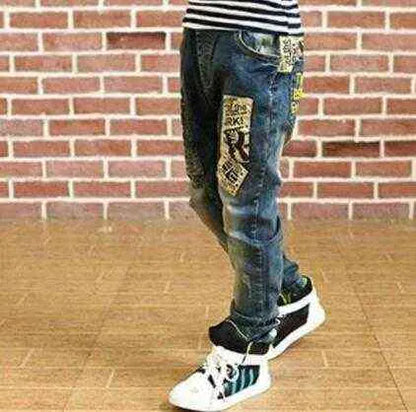 New Children's Clothing Boys Jeans Pants Spring Autumn Kids 3 To 14 Years Old Korean Baby Boy Casual Denim Long Trousers G1220