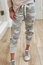Load image into Gallery viewer, Casual Camouflage Print Draw String Capris Patchwork Bottoms(3 Colors)