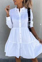 Load image into Gallery viewer, Casual Buckle Turndown Collar Shirt Dress Dresses(4 Colors)