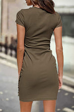 Load image into Gallery viewer, sealbeer Casual Solid Solid Color O Neck One Step Skirt Dresses