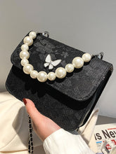 Load image into Gallery viewer, Faux Pearl Decor Flap Satchel Bag  - Women Satchels