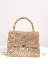 Load image into Gallery viewer, Glitter Chain Flap Square Bag  - Women Satchels