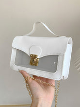 Load image into Gallery viewer, Minimalist Clear Detail Push Lock Square Bag  - Women Satchels