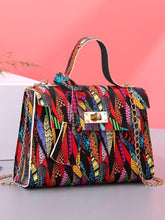 Load image into Gallery viewer, Colorblock Graphic Flap Satchel Bag  - Women Satchels