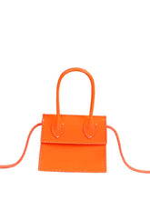 Load image into Gallery viewer, Mini Neon Orange Satchel Bag  - Women Satchels
