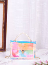 Load image into Gallery viewer, Holographic Faux Pearl Handle Satchel Bag  - Women Satchels