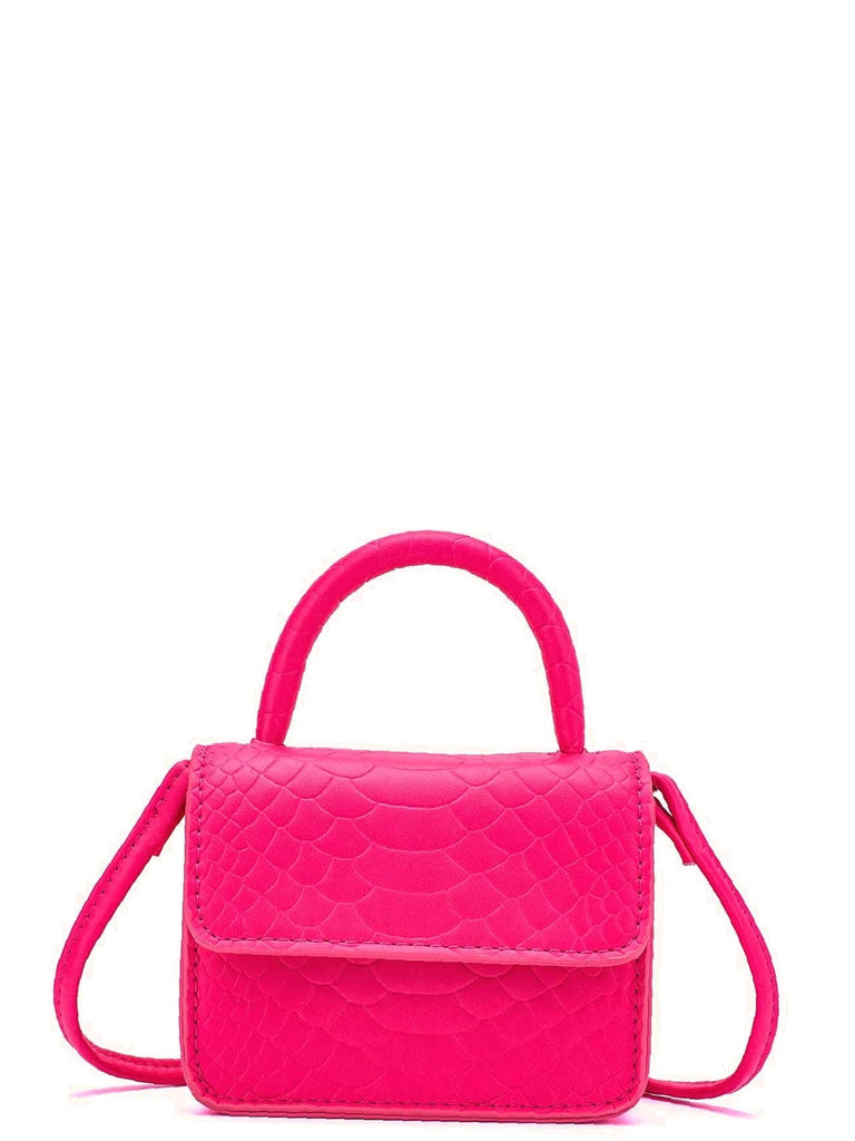Mini Neon Hot Pink Satchel Bag  - Women Satchels