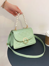Load image into Gallery viewer, Faux Pearl Decor Quilted Flap Square Bag  - Women Satchels