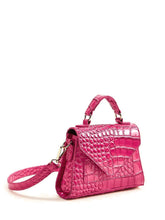 Load image into Gallery viewer, Croc Embossed Patent Satchel Bag  - Women Satchels