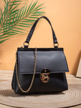 Load image into Gallery viewer, Twist Lock Design Chain Square Bag  - Women Satchels