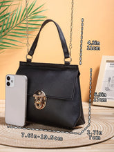Load image into Gallery viewer, Twist Lock Design Chain Square Bag  - Women Satchels