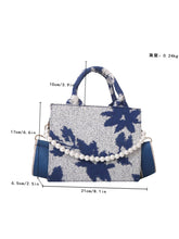 Load image into Gallery viewer, Floral Pattern Faux Pearl Decor Square Bag  - Women Satchels