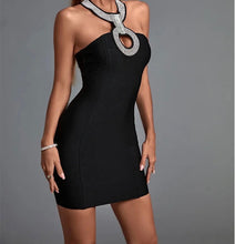 Load image into Gallery viewer, sealbeer A&amp;A Luxe Black Tie Evening Mini Bodycon Dress