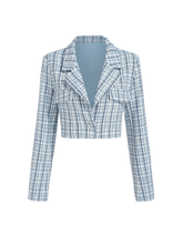 Load image into Gallery viewer, sealbeer A&amp;A Tweed One Button Crop Blazer
