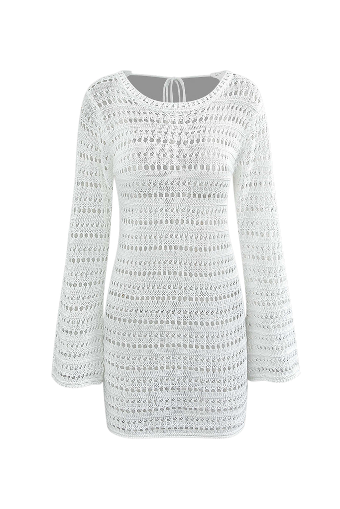 sealbeer A&A Vintage Crochet Summer Cover-Up Mini Dress