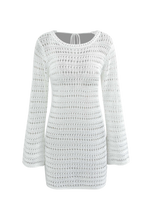 Load image into Gallery viewer, sealbeer A&amp;A Vintage Crochet Summer Cover-Up Mini Dress