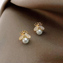 Load image into Gallery viewer, New Arrival Crystal Trendy Women Dangle Earrings Simple Fashion Elegant Pearl Earring Female Rhinestone Temperament Jewelry