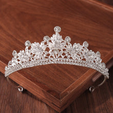Load image into Gallery viewer, Bridal Tiara Hair Crown Wedding Hair Accessories For Women Silver Color Crown For Bridal Crowns And Tiara Women Accessories Gift