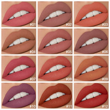 Load image into Gallery viewer, O.TWO.O Liquid Lipstick Matte Lip Gloss Cosmetic Lightweight Lip Glaze Long Lasting Lip Tint  Waterproof 12 Color Lips Makeup