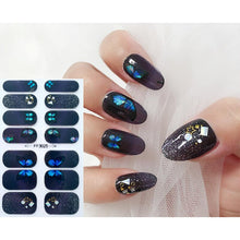 Load image into Gallery viewer, Nail Decoration Colorful Nail Stickers Watercolor Style Nail Art Stickers Designed Nail Strips Designer Nail Decals Creative