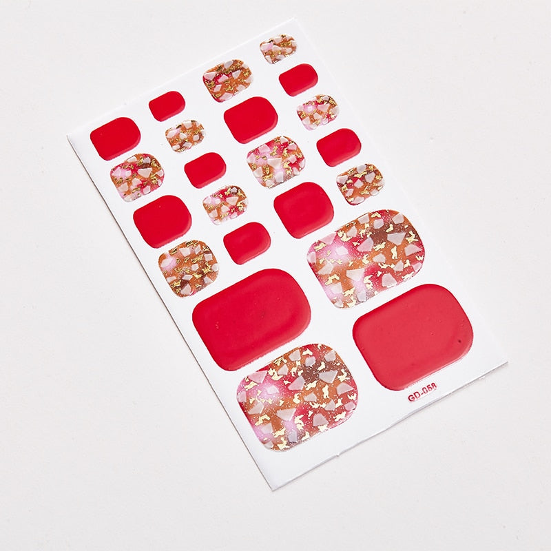 22 Tips/Sheet Designer Nail Decals Nail Strips Nailart Sticker Loveliness Valentines Nail Wraps DIY Nail Decoration Novidades