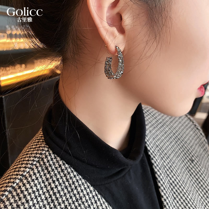 French retro web celebrity eardrop harbor style earrings new fashion minority fashion design individual earrings woman
