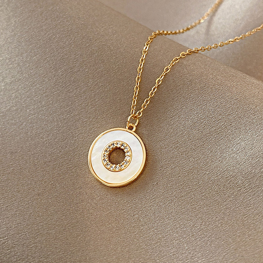 Classic Gold Color Stainless Steel Necklace For Women Jewelry Limited Pearl Beads Heart Pendant Necklace Birthday Gift