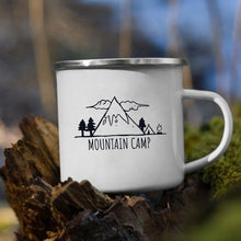 Load image into Gallery viewer, Night Forest Mountain Print Enamel Creative Coffee Tea Water  Milk Cups Camping Mugs Handle Drinkware Vacation Hiking Mug Gifts