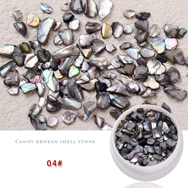 1 Box Candy Colorful Shell Gravel Flakes Nail Art Decorations 3D Irregular Natural Shell Slices Fall Winter Manicure Accessories
