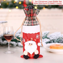 Load image into Gallery viewer, FengRise Christmas Decorations for Home Santa Claus Wine Bottle Cover Snowman Stocking Gift Holders Xmas Navidad Decor New Year