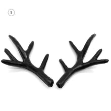 Load image into Gallery viewer, 2018 Hot Simulation Black Antler Headdress DIY Accessories Material Headband Cute Christmas Decoration Photo Photography Props