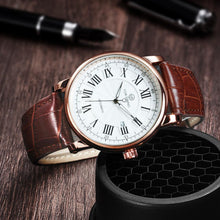 Load image into Gallery viewer, Man Watch Mechanical Automatic Watch Men Luxury Retro Roma Classic Black Leather Band Calendar Watches Relogio Masculino